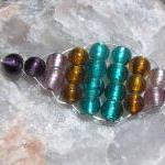 Beaded Woven 'Rainbow' Leaf..