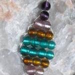 Beaded Woven 'Rainbow' Leaf..