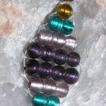 Beaded Woven 'Rainbow' Leaf..