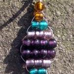 Beaded Woven 'Rainbow' Leaf..