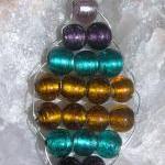 Beaded Woven 'Rainbow' Leaf..
