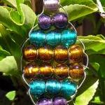 Beaded Woven 'Rainbow' Leaf..