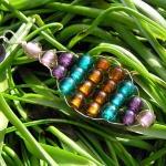 Beaded Woven 'Rainbow' Leaf..