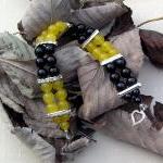 Black Onyx & Yellow Agate G..