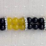 Black Onyx & Yellow Agate G..